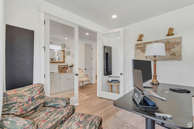 10948 S Samoa Dune Dr Unit 1027, South Jordan, UT 84009 - office area featuring light wood-style flooring and recessed lighting