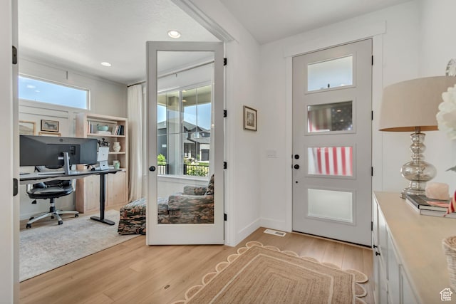 10948 S Samoa Dune Dr Unit 1027, South Jordan, UT 84009 - entryway featuring light wood-style floors and recessed lighting