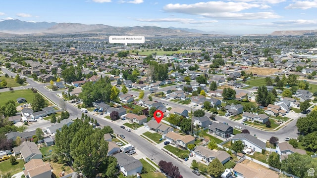 1520 W 300 S, Lehi, UT 84043 - aerial overview of property's location with mountains and nearby suburban area
