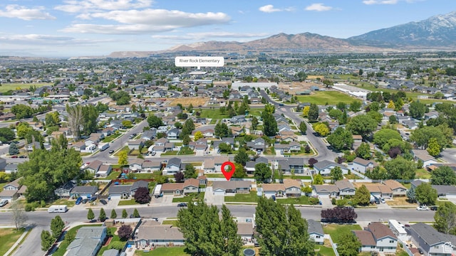 1520 W 300 S, Lehi, UT 84043 - aerial overview of property's location with mountains and nearby suburban area