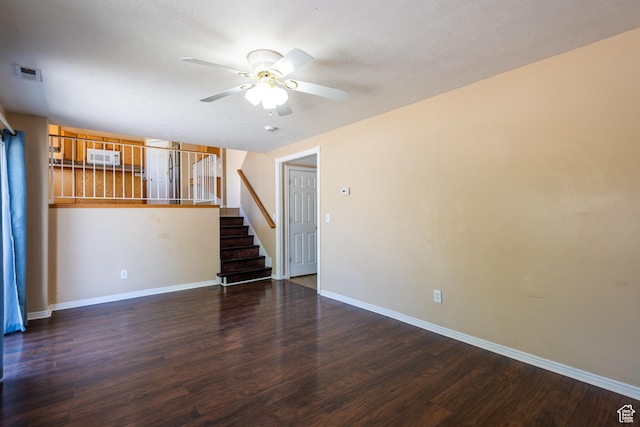 494 W 600 S, Tooele, UT 84074 - unfurnished living room with ceiling fan, wood finished floors, and stairway