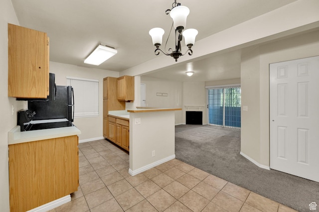 650 S Main St Unit 7103, Bountiful, UT 84010 - kitchen with open floor plan, electric range, light tile patterned floors, and light countertops