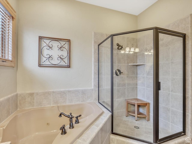 12069 N Sage Hollow Cir, Heber City, UT 84032 - bathroom with a stall shower and a tub with jets