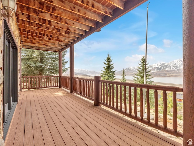 12069 N Sage Hollow Cir, Heber City, UT 84032 - deck with a water and mountain view