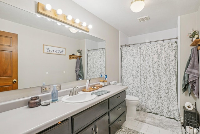 1174 Oakmont Ln, Provo, UT 84604 - bathroom featuring tile patterned floors, vanity, and a shower with curtain