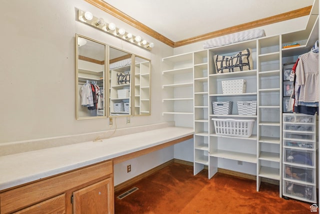 1174 Oakmont Ln, Provo, UT 84604 - spacious closet with dark carpet and built in desk