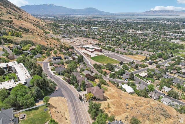 1174 Oakmont Ln, Provo, UT 84604 - aerial view of property and surrounding area with mountains and nearby suburban area