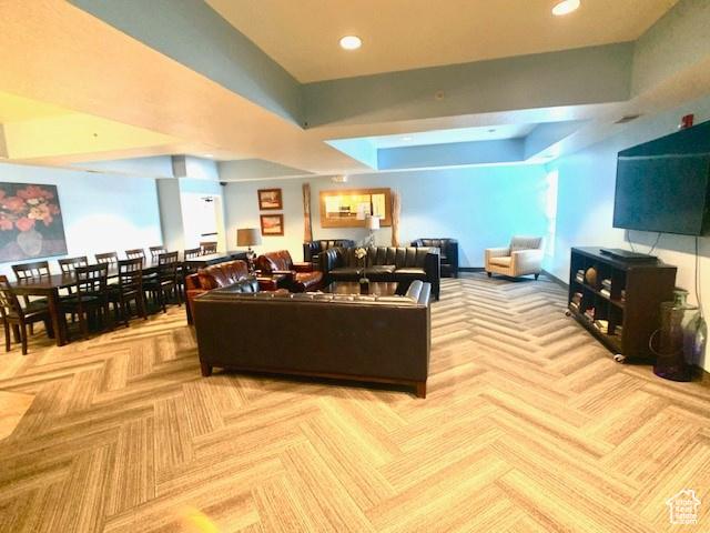 4276 S Main St W Unit 210, Murray, UT 84107 - carpeted living room with recessed lighting