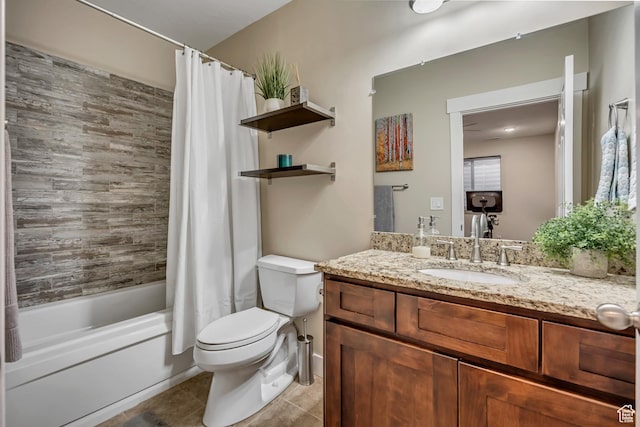 10253 S Clarks Hill Dr, South Jordan, UT 84009 - full bath with vanity, tile patterned floors, and shower / bath combo