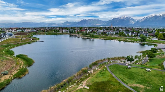 10253 S Clarks Hill Dr, South Jordan, UT 84009 - aerial perspective of suburban area with a water and mountain view