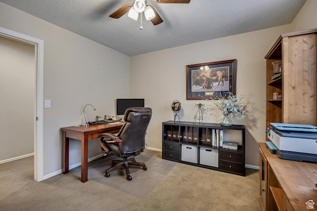 10253 S Clarks Hill Dr, South Jordan, UT 84009 - office area with ceiling fan and carpet floors