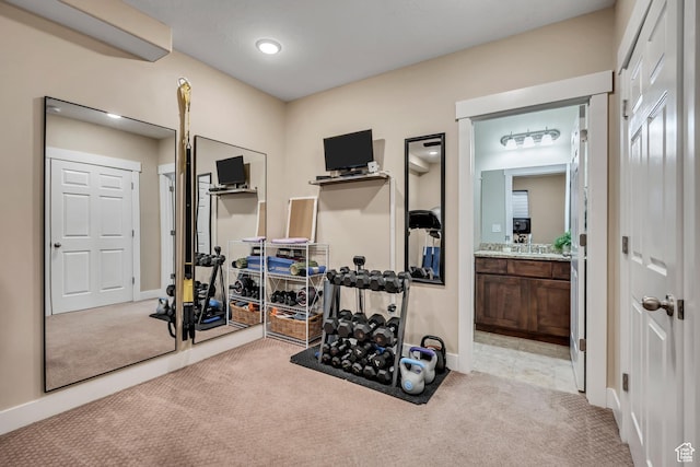 10253 S Clarks Hill Dr, South Jordan, UT 84009 - workout area featuring carpet floors and baseboards