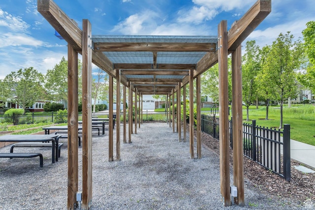 10253 S Clarks Hill Dr, South Jordan, UT 84009 - view of patio with an exterior structure