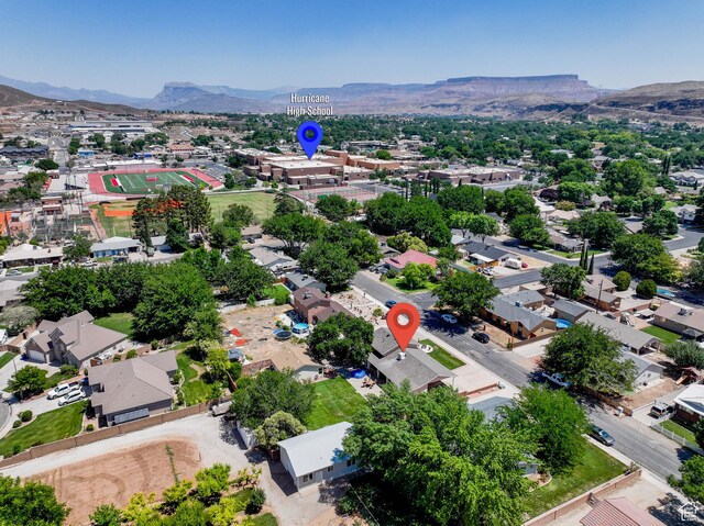 320 S 460 W, Hurricane, UT 84737 - aerial perspective of suburban area featuring mountains