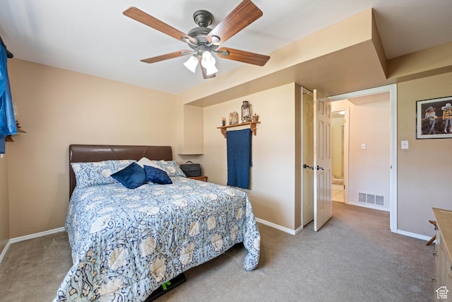 320 S 460 W, Hurricane, UT 84737 - carpeted bedroom featuring baseboards and a ceiling fan