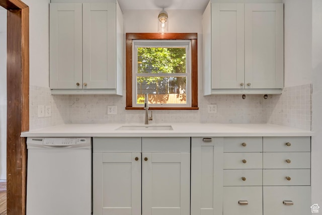 1252 E Bryan Ave S, Salt Lake City, UT 84105 - kitchen with dishwasher, tasteful backsplash, and light countertops