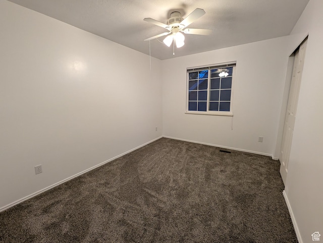2826 W 4275 S, Roy, UT 84067 - spare room with dark carpet and ceiling fan