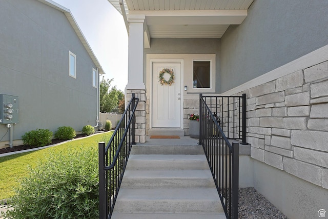 8151 St Cecilia St S, Eagle Mountain, UT 84005 - entrance to property featuring stucco siding