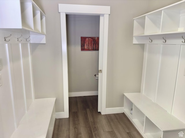 6057 W Herriman View Way, Herriman, UT 84096 - mudroom with dark wood-style flooring and baseboards
