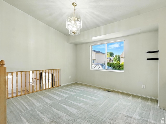 1213 W 1640 N, Clinton, UT 84015 - carpeted spare room with a chandelier and baseboards
