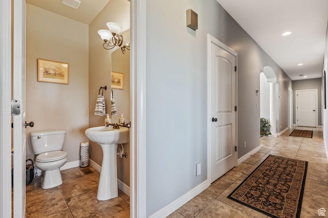 6613 W 200 N, Ogden, UT 84404 - bathroom with toilet and tile patterned flooring