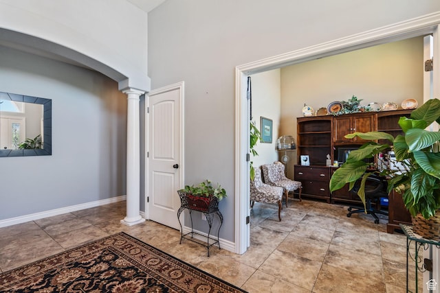6613 W 200 N, Ogden, UT 84404 - living area with ornate columns and baseboards