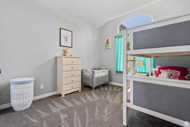 6613 W 200 N, Ogden, UT 84404 - carpeted bedroom featuring vaulted ceiling and baseboards