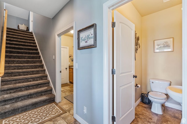 6613 W 200 N, Ogden, UT 84404 - staircase with tile patterned floors and baseboards