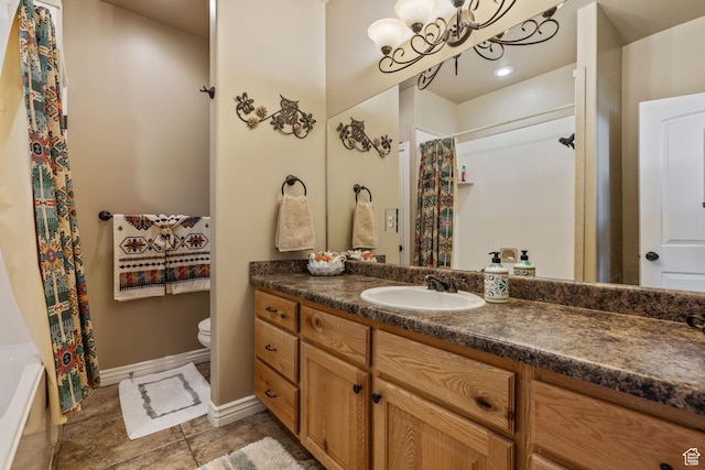 6613 W 200 N, Ogden, UT 84404 - bathroom with vanity and a chandelier