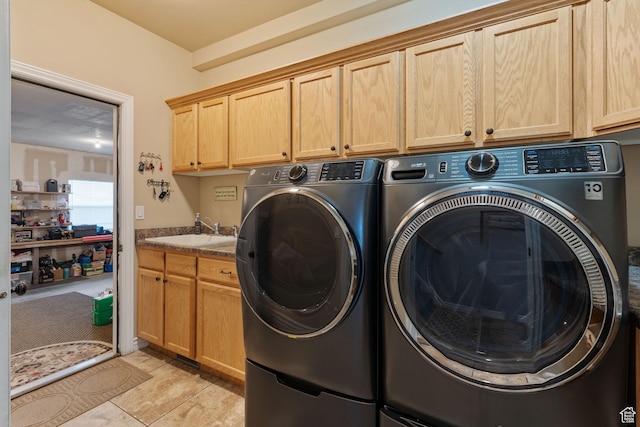 6613 W 200 N, Ogden, UT 84404 - washroom with cabinet space and washer and dryer