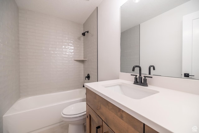 361 E Ventura Blvd, Tooele, UT 84074 - bathroom featuring vanity, shower / washtub combination, and a textured ceiling