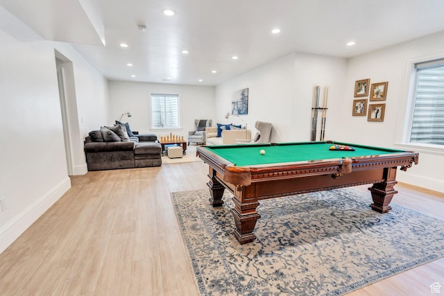 953 E 1000 N, American Fork, UT 84003 - rec room featuring light wood-style flooring, billiards table, and recessed lighting
