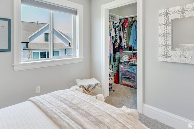 953 E 1000 N, American Fork, UT 84003 - bedroom with a walk in closet, a closet, carpet flooring, and multiple windows