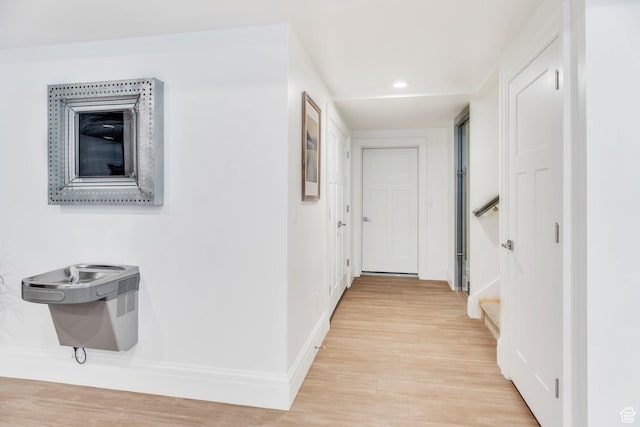 953 E 1000 N, American Fork, UT 84003 - hall featuring light wood-type flooring, recessed lighting, and stairs