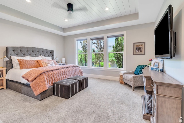 953 E 1000 N, American Fork, UT 84003 - carpeted bedroom with a tray ceiling, recessed lighting, and wood ceiling