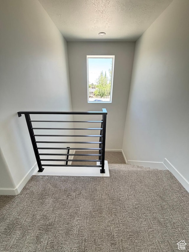 4683 S Roger View Ln W Unit 7, West Valley City, UT 84120 - stairs with carpet floors and a textured ceiling