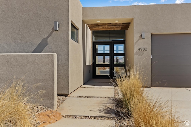 4982 W 3175 S, Hurricane, UT 84737 - doorway to property with stucco siding and french doors
