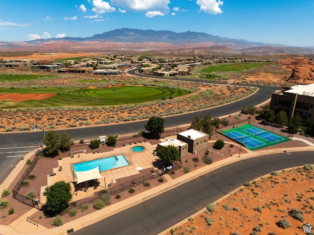 4982 W 3175 S, Hurricane, UT 84737 - bird's eye view of a mountainous background and a pool