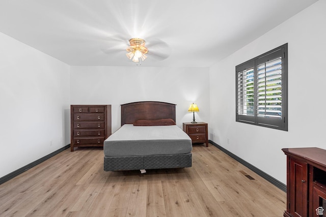143 E 200 S, St George, UT 84770 - bedroom with light wood-style flooring and a ceiling fan