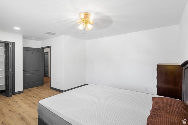 143 E 200 S, St George, UT 84770 - bedroom featuring light wood-style flooring and ceiling fan