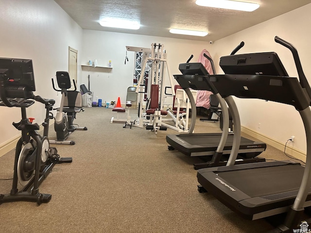 435 W Cobblestone Dr, Providence, UT 84332 - gym featuring a textured ceiling