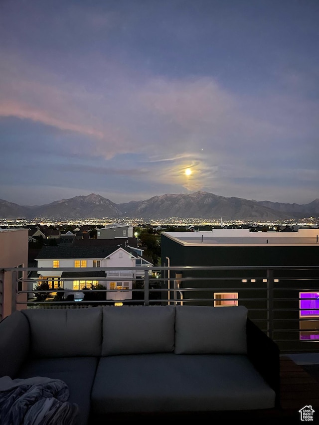 4678 W Vermillion Dr S, South Jordan, UT 84009 - balcony with outdoor lounge area and a mountain view