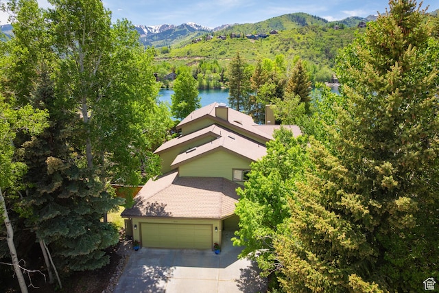 5111 N Silver Springs Rd, Park City, UT 84098 - aerial view of property and surrounding area with a water and mountain view