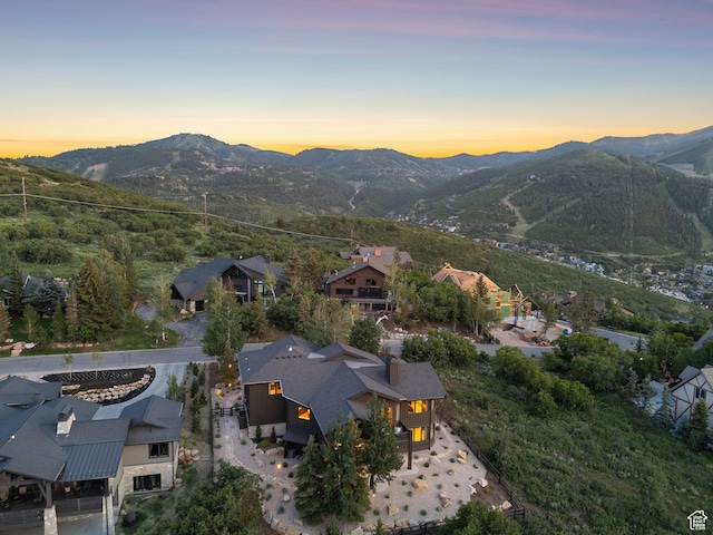 1427 Eagle Way, Park City, UT 84060 - aerial view at dusk of a mountain view