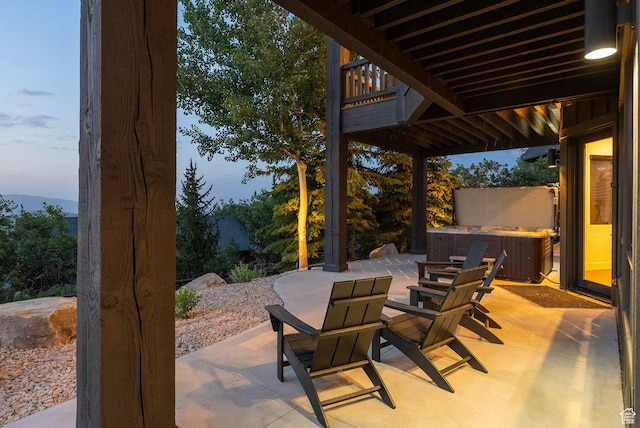 1427 Eagle Way, Park City, UT 84060 - view of patio / terrace featuring a hot tub