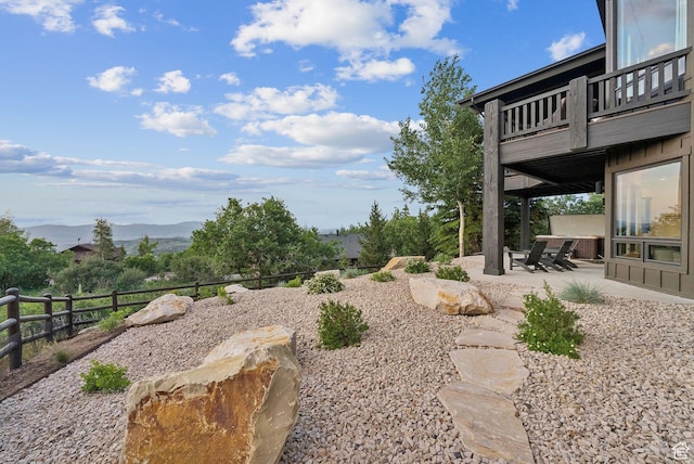 1427 Eagle Way, Park City, UT 84060 - view of yard with a patio area, a mountain view, and a balcony