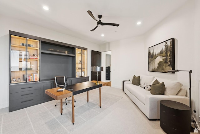 1427 Eagle Way, Park City, UT 84060 - home office with ceiling fan and recessed lighting