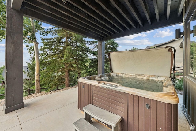 1427 Eagle Way, Park City, UT 84060 - view of patio / terrace featuring a hot tub