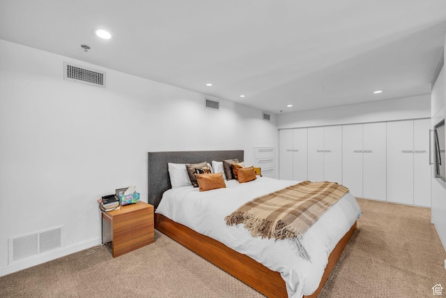 159 W Broadway Unit 301, Salt Lake City, UT 84101 - bedroom with light colored carpet and recessed lighting