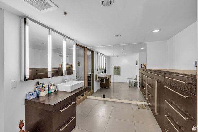 159 W Broadway Unit 301, Salt Lake City, UT 84101 - full bath with vanity, tile patterned floors, and recessed lighting